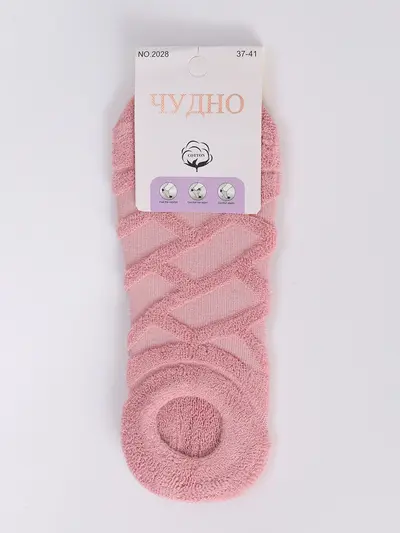 Носки розовые с геометричной вышивкой